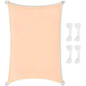 Wielki premium żagiel przeciwsłoneczny wodoodporny 4x6 beżowy zacieniacz uv