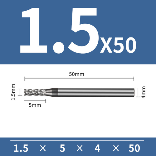 Frez trzpieniowy 4-ostrzowy VHM HYPERCUT Rozmiar: Ø2x6x4Dx50L na Arena.pl