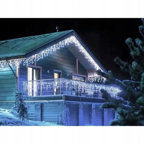 SOPLE LED 300 Zimny Biały+FLASH 14m Kurtyna Świetlna Lampki Zewnętrzne IP44 na Arena.pl