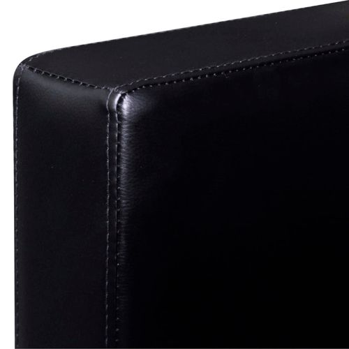 Sofa 3-osobowa, skóra syntetyczna, czarna na Arena.pl