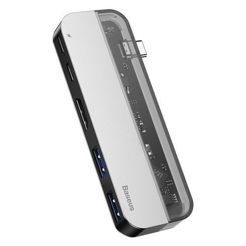 BASEUS TRANSPARENT ADAPTER TYPE-C TO MULTI PORT 5IN1 GREY na Arena.pl