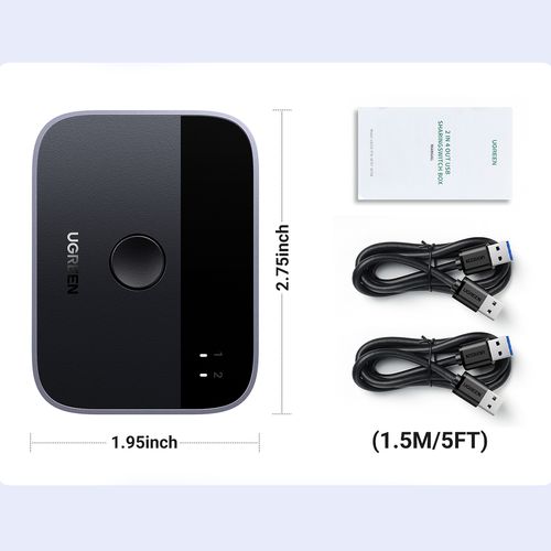 2w1 Adapter 2x USB-A 3.0 (wejście) / 2x USB-A (wyjście) - szary na Arena.pl