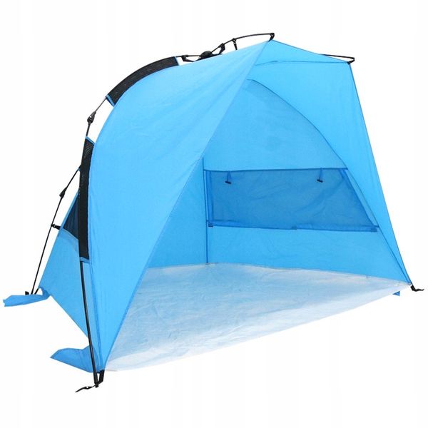 DUŻY XXL NAMIOT PLAŻOWY SAMOROZKŁADAJĄCY AUTOMATYCZNY PARAWAN ODBIJA SŁOŃCE zdjęcie 3