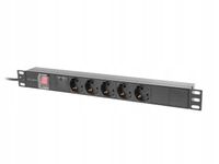 Listwa zasilająca Lanberg Rack Pdu 19'' 1U 16A 5x