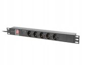 Listwa zasilająca Lanberg Rack Pdu 19'' 1U 16A 5x