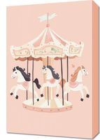 Obraz 40x60cm Wzory dla Dzieci, Dziewczynki Do Pokoju - Karuzela 2