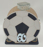 karafka PIŁKA + kieliszki 60 urodziny