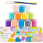 Farby plakatowe pastelowe zestaw 12 kolorów x 20ml