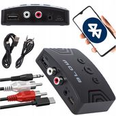 TRANSMITER ODBIORNIK BLUETOOTH 5.3 AUX MINIJACK 3,5mm USB-C 2xRCA