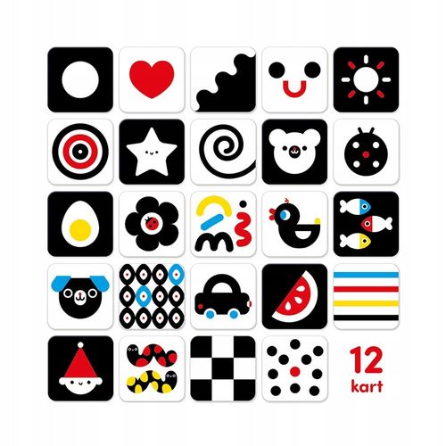 Duże Karty Kontrastowe Dla Dzieci W Wieku 0-3+ CzuCzu na Arena.pl