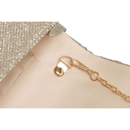 brokatowa kopertówka damska z tkaniny syntetycznej w kolorze różowego z na Arena.pl