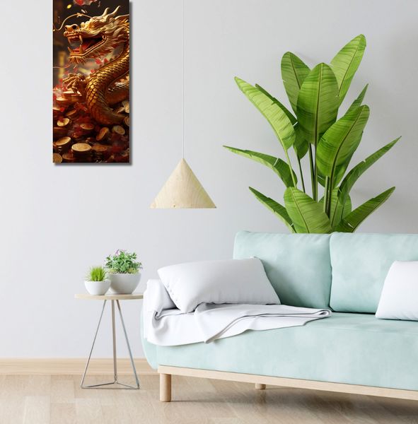 Obraz 30x70cm Smok Bogactwa zdjęcie 2