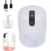 ELEKTRYCZNY SIEKACZ DO WARZYW CEBULI CZOSNKU MINI ROZDRABNIACZ 100ML+250ML