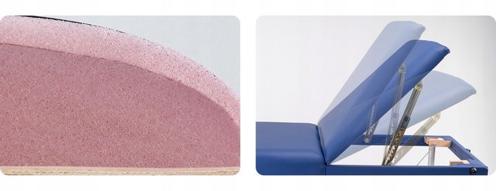 ŁÓŻKO STÓŁ DO MASAŻU SKŁADANY ALUMINIOWY 3 SEGMENTY ADELE PIANKA 5CM HABYS zdjęcie 6