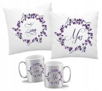 Prezent na ślub rocznicę Mąż i Żona Poduszka kube