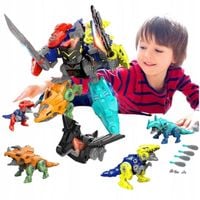 KREATYWNE KLOCKI DINOZAUR ZESTAW MONTESSORI NA PREZENT MIKOŁAJA GWIAZDKĘ