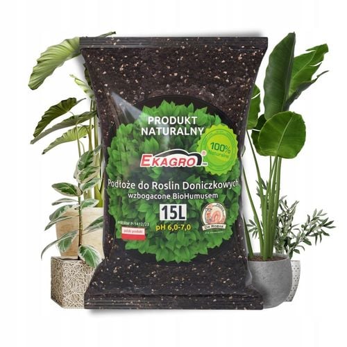 Ziemia Podłoże do Roślin 15L Doniczkowych Zielonych Kwiatów z humusem na Arena.pl