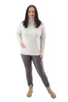 Sweter Golf z Kieszeniami Beżowy UNI