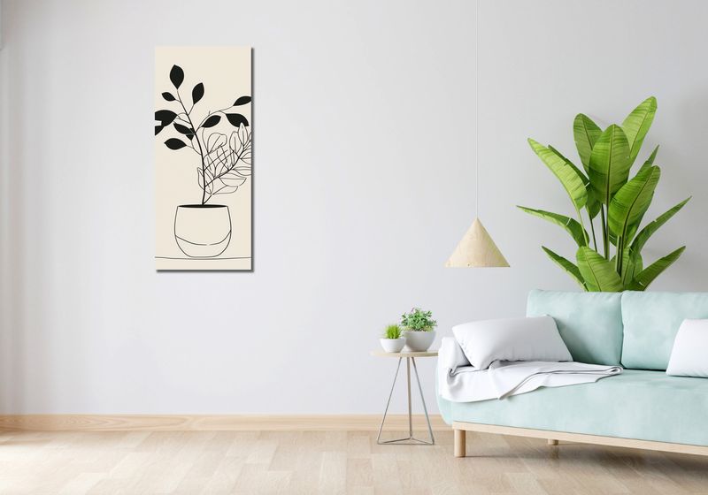 Obraz 40x100cm Prostota Doniczki zdjęcie 2