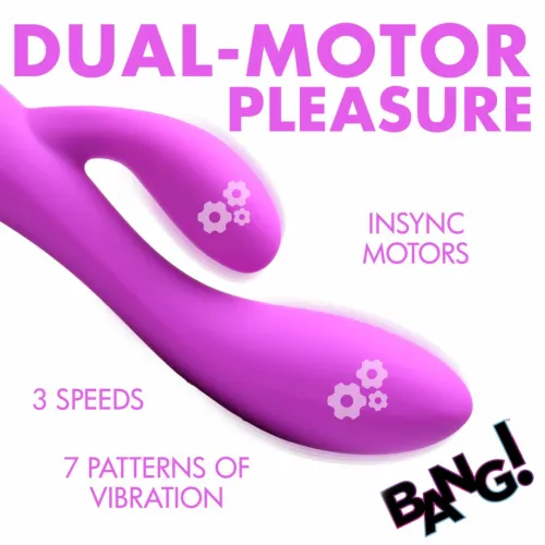 bang! flexible rabbit vibrator dual system fioletowy 19,5cm na Arena.pl