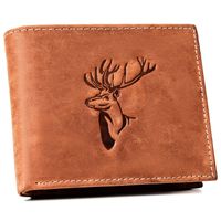 duży portfel męski z nubukowej skóry naturalnej w brązowym kolorze