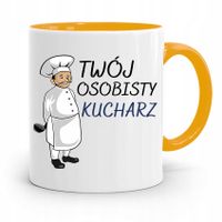 Kubek Żółty Dla Kucharza Twój Osobisty Kucharz Z Nadrukiem Ze Zdjęciem