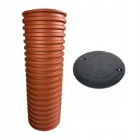 Studnia drenarska Rura karbowana trzonowa 315 1m + POKRYWA