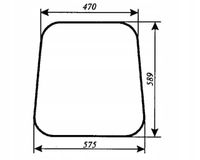 Szyba tylna - tył ciągnika MF-235 kabina Luboń