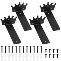 Wspornik do półki ściennej Korona czarny 20cm retro vintage zestaw 4szt