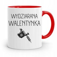 Kubek Czerwony Na Walentynki Wydziarana Walentynka Z Nadrukiem Ze Zdjęciem