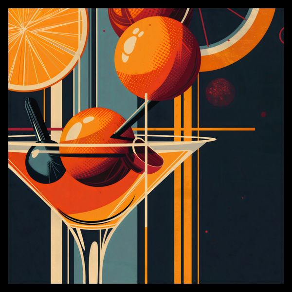 Plakat 50x50cm Koktajl w Stylu zdjęcie 2