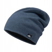 Czapka zimowa męska na polarze + komin Jeansowy