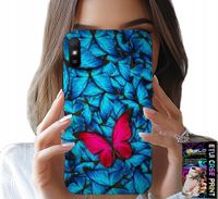 ETUI DO XIAOMI REDMI 9A - NIEBIESKIE MOTYLKI, MOTYL, KOBIECE WZORY