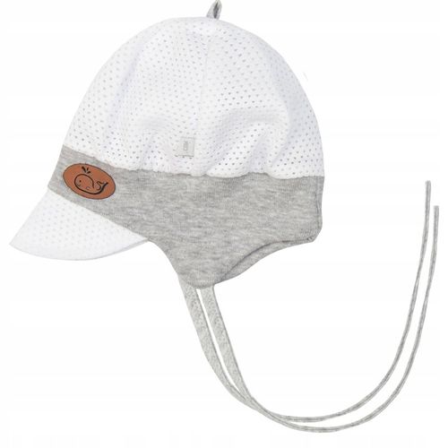 LETNIA CZAPKA NIEMOWLĘCA z daszkiem AŻUROWA słońce dla noworodka 34-36 na Arena.pl
