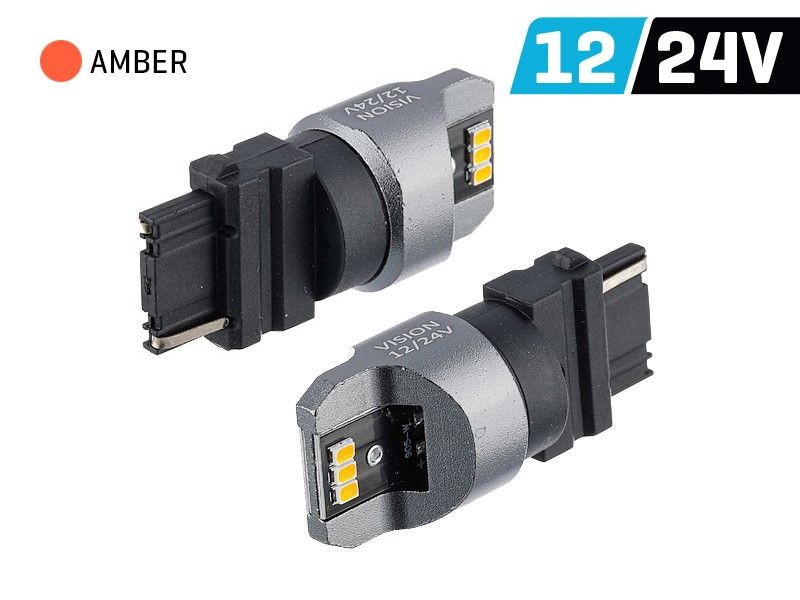 Żarówka VISION PY27W (T25) 12/24V 6x 3020 SMD LED, nonpolar, CANBUS zdjęcie 1