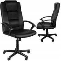 Fotel Biurowy Obrotowy Czarny Krzesło Biurowe Obrotowe do Biurka Wygodne