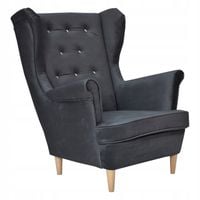 Fotel uszak Diana skandynawski Family Meble grafitowy ciemno szary