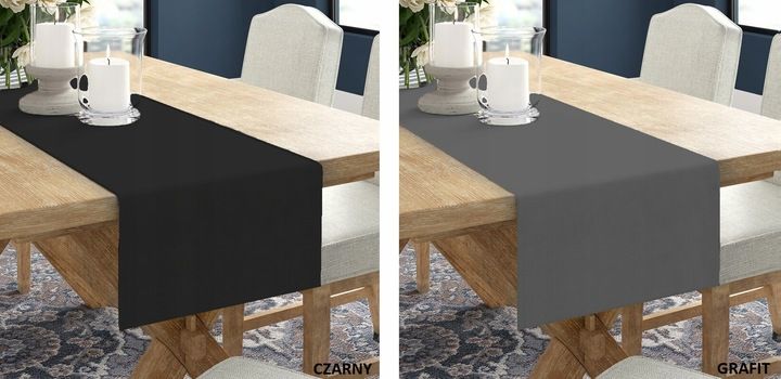 BIEŻNIK OBRUS GŁADKI MATOWY 40x220 KOLORY zdjęcie 2