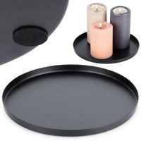 Podstawka Czarna Taca na Kompozycje Dekoracyjne Świece Świeczki Świecznik