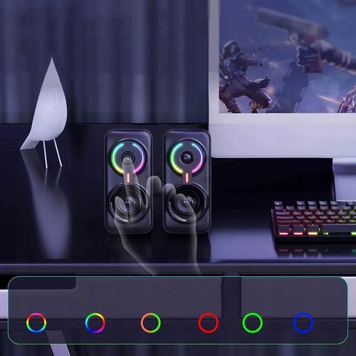 ONIKUMA L6 GŁOŚNIKI GAMINGOWE RGB BLUETOOTH 5.0 USB AUX DO KOMPUTERA GRANIA na Arena.pl