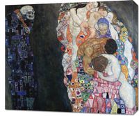 Obraz 70x60cm Śmierć i Życie, Gustaw Klimt Vintage do Salonu