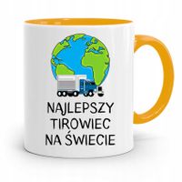 Dla Tirowca Kierowcy Tira Kubek Żółty Na Prezent Z Nadrukiem Ze Zdjęciem