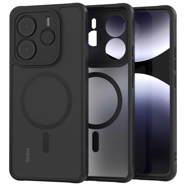 Spacecase Hybrid Mag Xiaomi Redmi Note 14 5G Black zdjęcie 1