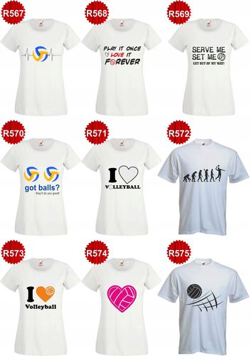 męska Koszulka kibica T-SHIRT I LOVE VOLLEYBALL na Arena.pl