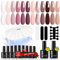 Zestaw do Hybryd Manicure Lampa UV 6W Lakier Żelowy do Paznokci 12 Kolorów