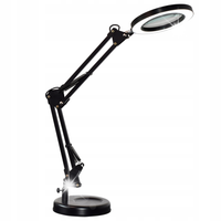 LAMPKA LED LAMPA KOSMETYCZNA LUPA SZKŁO POWIĘKSZAJĄCE KREŚLARSKA BIURKOWA