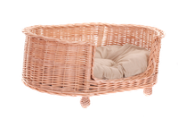 CANAPE OVALE EN OSIER NATUREL 80X50 H12/30 CM