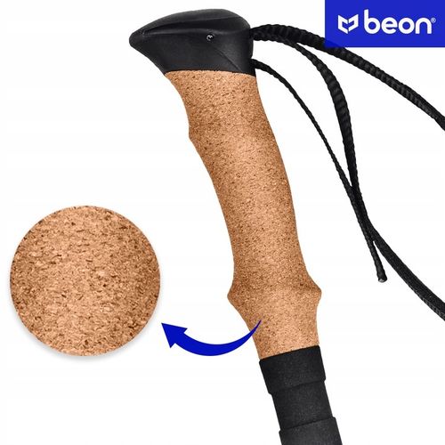 KIJE TREKKINGOWE SKŁADANE KARBONOWE KIJKI W GÓRY WŁÓKNO WĘGLOWE BEON CARBON na Arena.pl