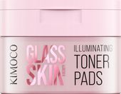 KIMOCO GLASS SKIN PŁATKI DO TWARZY, ROZŚWIETLAJĄCE 60 SZT