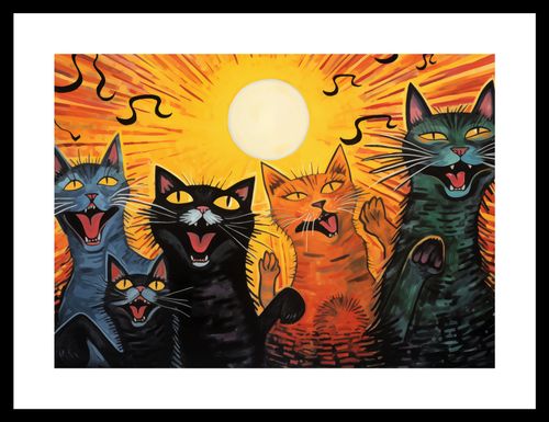 Plakat 35x25cm Kocie Koncertowanie na Arena.pl